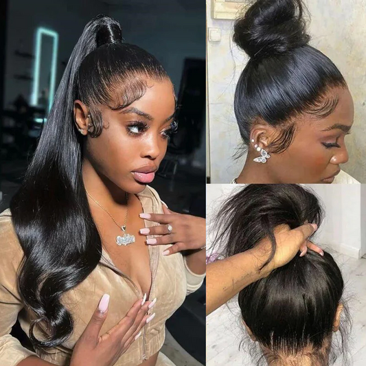 360 Glueless Wig Human Hair Ready To Wear Straight