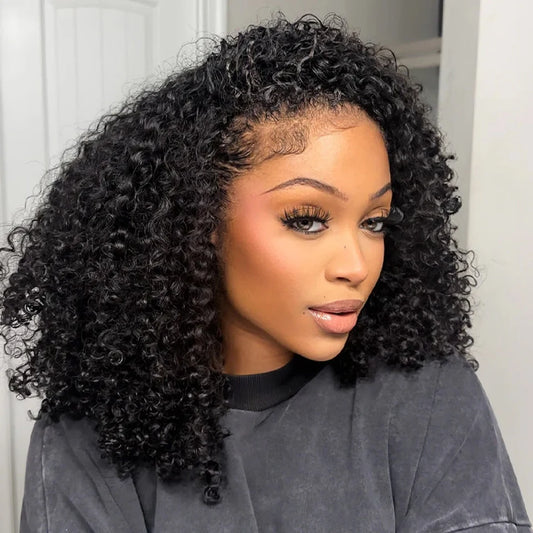 Kinky Curly Half Wigs Human Hair Headband