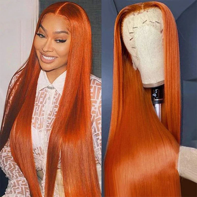 Spice Luxe™ HD Lace Wig – Bone Straight in Ginger Blaze