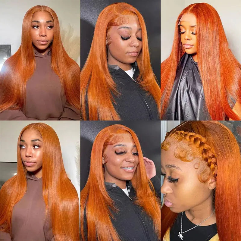Spice Luxe™ HD Lace Wig – Bone Straight in Ginger Blaze