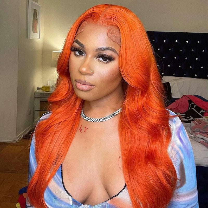 Ginger Orange Body Wave Lace Frontal