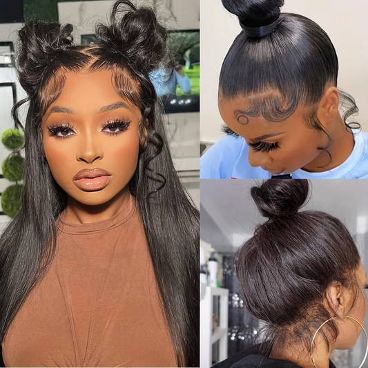 360 Glueless Wig Human Hair Ready To Wear Straight