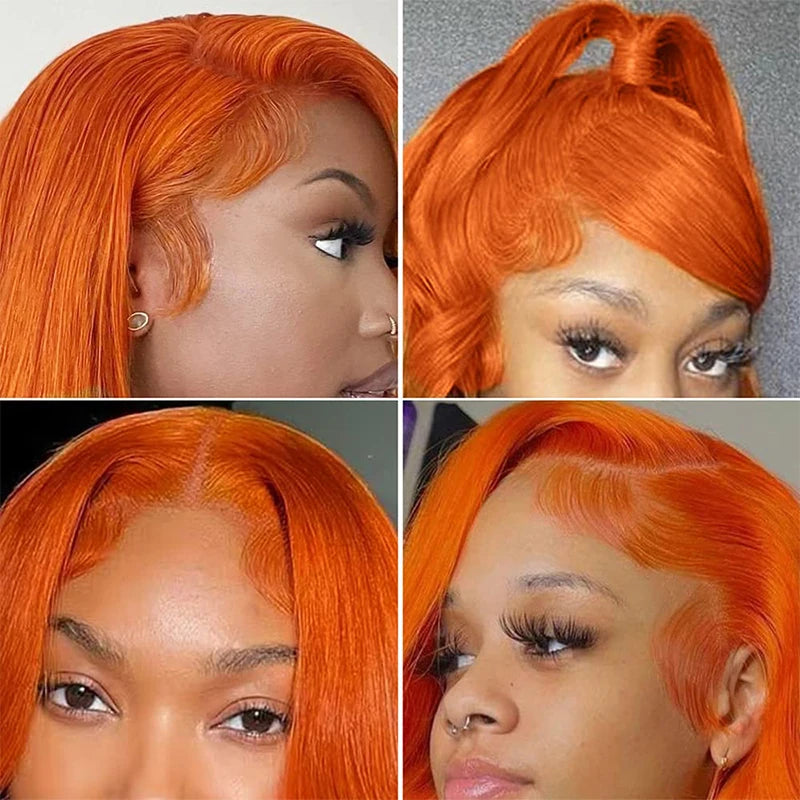 Spice Luxe™ HD Lace Wig – Bone Straight in Ginger Blaze