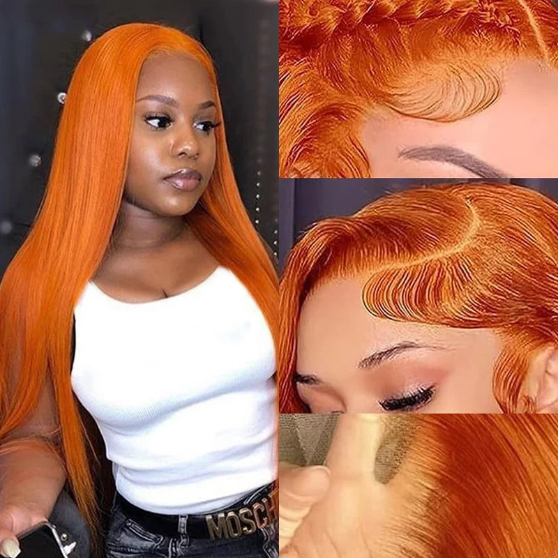 Spice Luxe™ HD Lace Wig – Bone Straight in Ginger Blaze