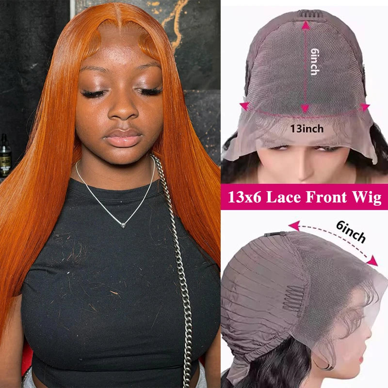 Spice Luxe™ HD Lace Wig – Bone Straight in Ginger Blaze